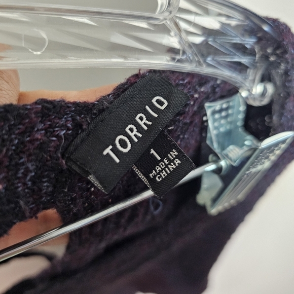 TORRID Womens Pullover Tunic Cross Back Sweater Size 1X - Picture 4 of 9